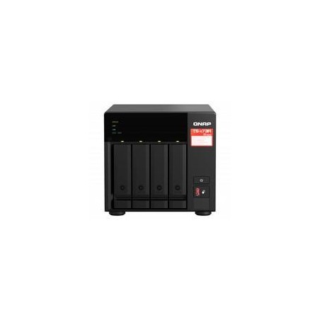 NAS QNAP TS-473A-8G/ 4 BAHIAS NUCLEO CUADRUPLE HASTA 2.7 GHZ AMD RYZEN 8GB DDR4 SO-DIMM/2 PTO 2,5 GBE / 1 PTO 10GBE/ USB 3.2X3/
