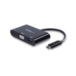 ADAPTADOR MULTIFUNCIÓN DE VIAJES USB-C A VGA CON ENTREGA DE POTENCIA (POWER DELIVERY) Y PUERTO USB-A - MINI DOCKING STATION - S