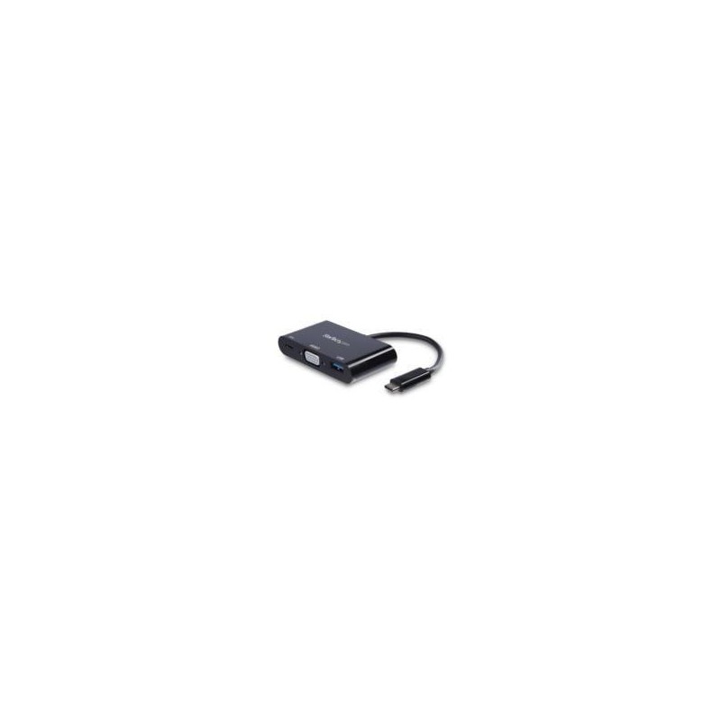 ADAPTADOR MULTIFUNCIÓN DE VIAJES USB-C A VGA CON ENTREGA DE POTENCIA (POWER DELIVERY) Y PUERTO USB-A - MINI DOCKING STATION - S