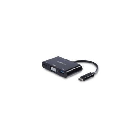 ADAPTADOR MULTIFUNCIÓN DE VIAJES USB-C A VGA CON ENTREGA DE POTENCIA (POWER DELIVERY) Y PUERTO USB-A - MINI DOCKING STATION - S