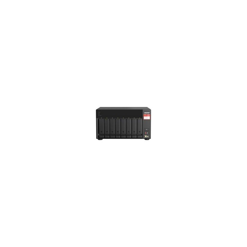NAS QNAP TS-873A-8G-US /8 BAHIAS SATA DE 3,5 /NCLEO CUADRUPLE 2.2GHZ/ 8GB DDR4 HASTA 64 GB/ LAN 2,5 GBE X2/ USB 3.2 X2/HOT SWAP