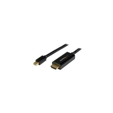 CABLE CONVERTIDOR MINI DISPLAYPORT A HDMI DE 2M - COLOR NEGRO - ULTRA HD 4K - STARTECH.COM MOD. MDP2HDMM2MB