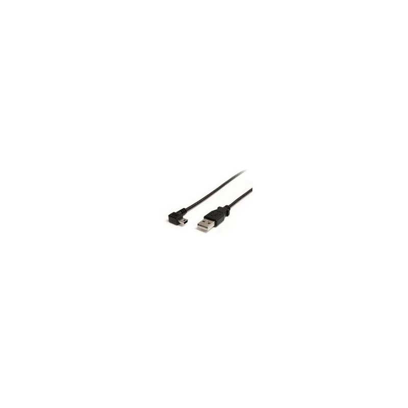 CABLE DE 1.8 METROS MINI USB A USB-A ACODADO A LA DERECHA - CABLE ADAPTADOR DE MINI USB-B A USB-A - NEGRO - STARTECH.COM MOD. U