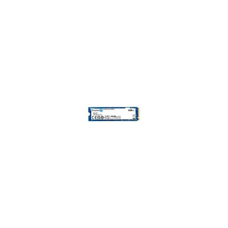 UNIDAD DE ESTADO SOLIDO INTERNO 500GB KINGSTON SNV3S NV3 M.2 2280 NVME PCIE GEN 4X4 LECT. 5000 ESCRIT. 3000 MBS PC LAPTOP MINI