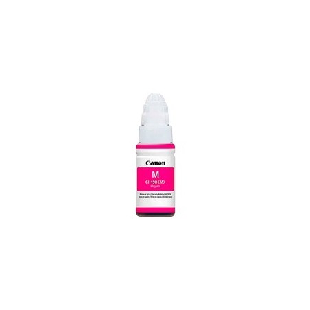 BOTELLA DE TINTA CANON GI-190 MAGENTA,RENDIMIENTO 7,000 PAGINAS,COMPATIBLE G1100,G2100,G3100,G4100