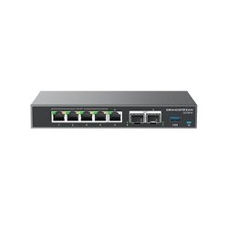 ROUTER GRANDSTREAM GCC6010 / DISPOSITIVO 4 EN 1, CONMUTADOR IP, FIREWALL, RUTEADOR VPN, SWITCH GIGABIT DE 5 PUERTOS, 4XPOE, 2XS