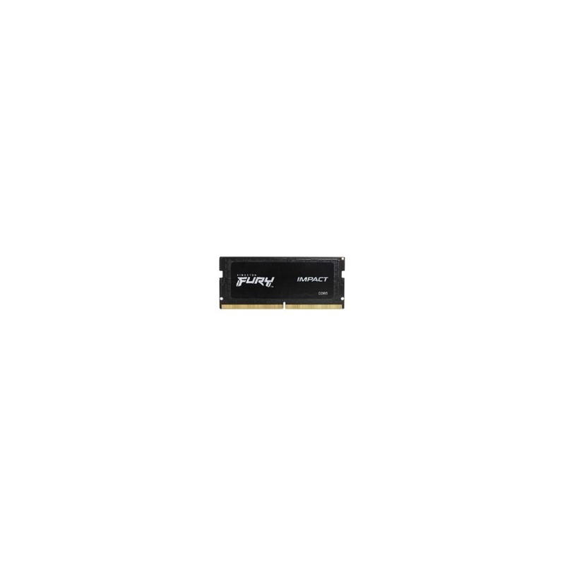 MEMORIA RAM KINGSTON SODIMM DDR5 8GB 4800MT/S FURY IMPACT BLACK CL38 262PIN 1.1V C/DIFUSOR DE CALOR P/LAPTOP (KF548S38IB-8)