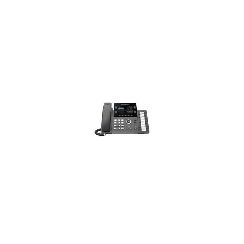 TELEFONO IP GRANDSTREAM GRP2636 / 12 LINEAS, 6 CUENTAS SIP, WIFI DOBLE BANDA, PUERTOS GIGABIT, GDMS, POE, COLOR NEGRO