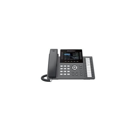 TELEFONO IP GRANDSTREAM GRP2636 / 12 LINEAS, 6 CUENTAS SIP, WIFI DOBLE BANDA, PUERTOS GIGABIT, GDMS, POE, COLOR NEGRO