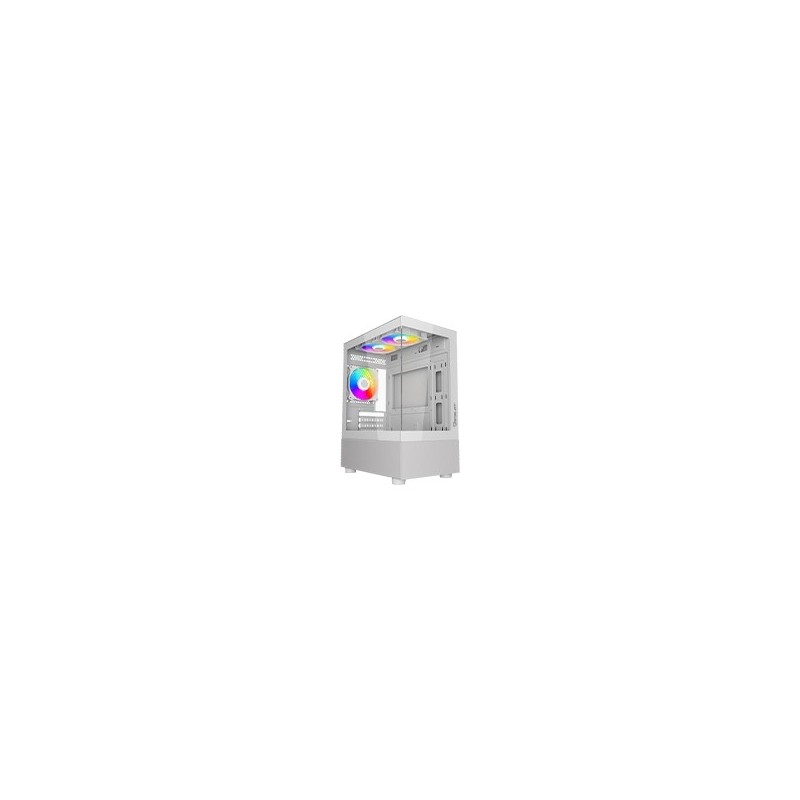 GABINETE OCELOT GAMING MICRO ATX CON 3 VENTILADORES COLOR BLANCO