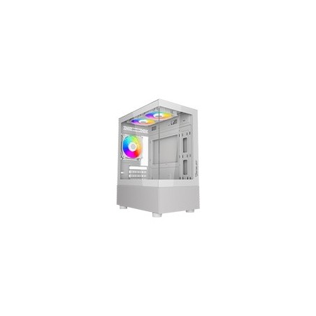 GABINETE OCELOT GAMING MICRO ATX CON 3 VENTILADORES COLOR BLANCO
