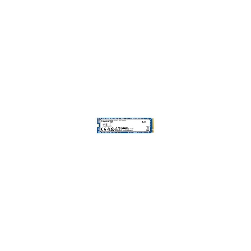 UNIDAD DE ESTADO SOLIDO KINGSTON INTERNO SNV3S NV3 4TB M.2 2280 NVME PCIE GEN 4X4 LECT.6000/ESCRIT.5000 MB/S PC/LAPTOP/MINI PC