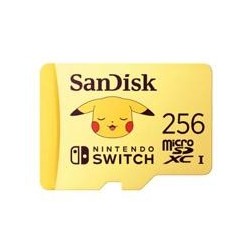 MEMORIA SANDISK MICRO SDXC 256GB NINTENDO SWITCH POKEMON PIKACHU 100MB/S 4K U3 V30  SDSQXAO-256G-GN6ZK