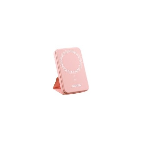 BATERIA DE RESPALDO ADATA POWER BANK MAGNÉTICO R050 5000 MAH USB -C CARGA INALÁMBRICA COLOR ROSA (PR050-11PK)