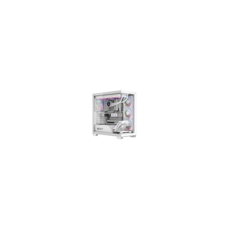 GABINETE GAMER BALAM RUSH TANK POLAR 7900 / MEDIA TORRE / ATX - M-ATX - ITX / VENTILADORES INCLUIDOS / CRISTAL TEMPLADO / SOPOR