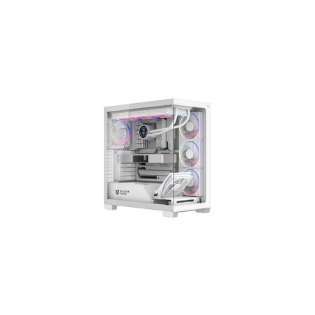 GABINETE GAMER BALAM RUSH TANK POLAR 7900 / MEDIA TORRE / ATX - M-ATX - ITX / VENTILADORES INCLUIDOS / CRISTAL TEMPLADO / SOPOR