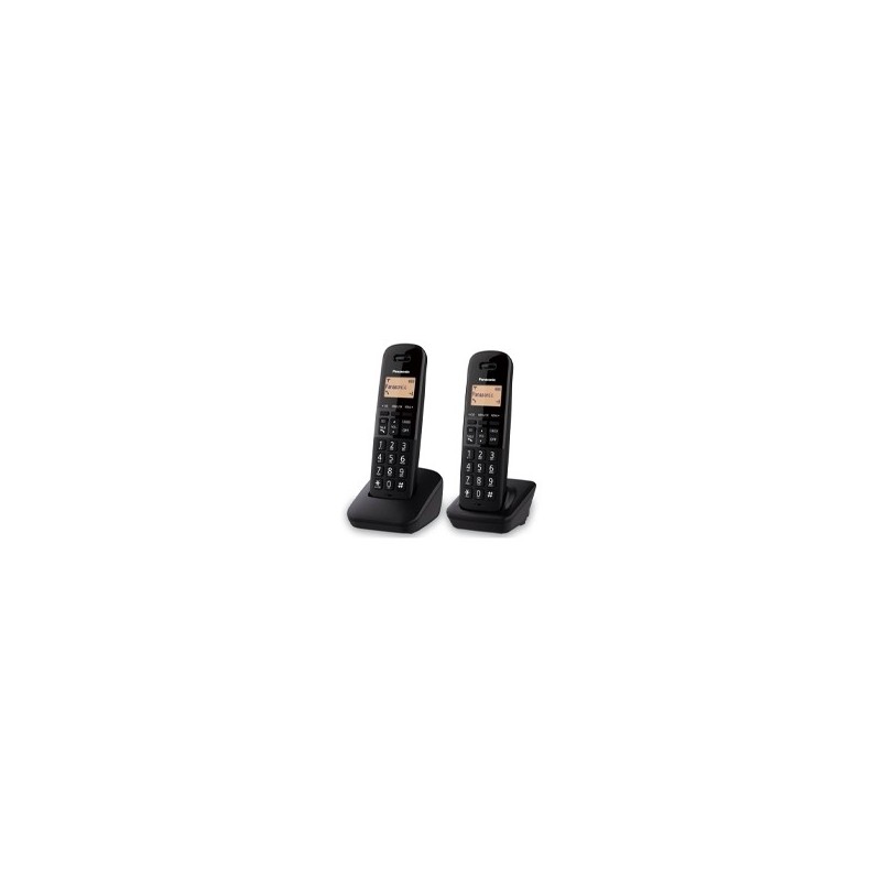 TELEFONO PANASONIC KX-TGB312MEB / TELEFONO DECT 6.0, BLOQUEO DE LLAMADAS, 2 AURICULARES INALAMBRICOS, 18HRS DE BATERIA, NEGRO