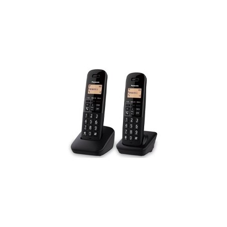 TELEFONO PANASONIC KX-TGB312MEB / TELEFONO DECT 6.0, BLOQUEO DE LLAMADAS, 2 AURICULARES INALAMBRICOS, 18HRS DE BATERIA, NEGRO