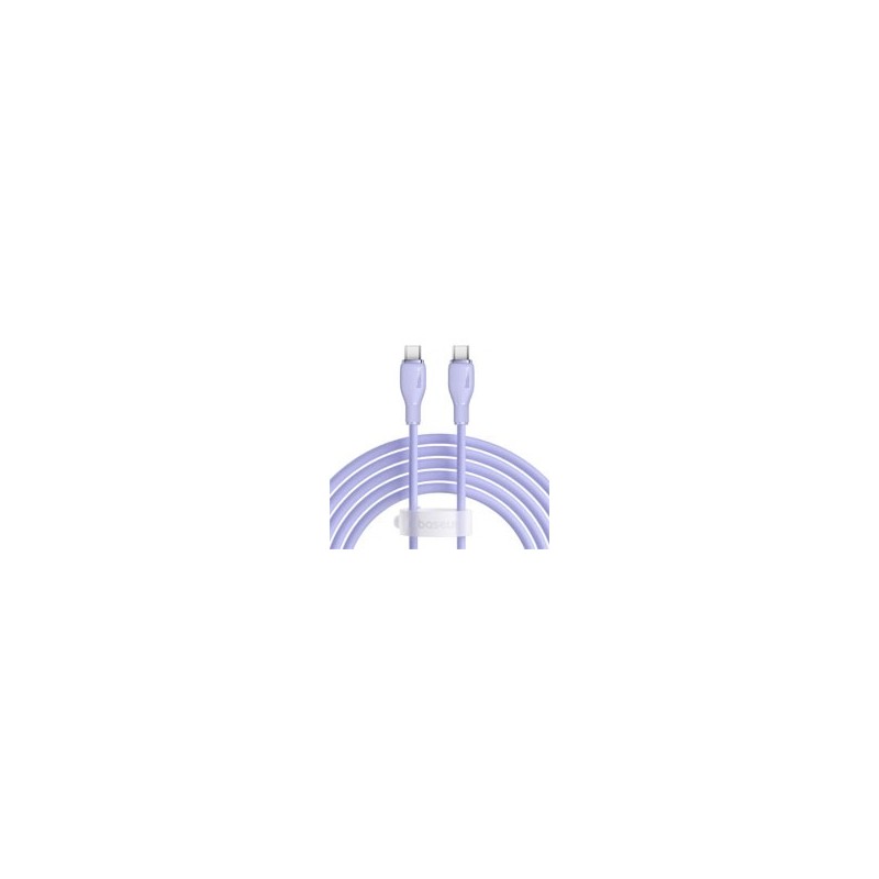 CABLE TIPO C-TIPO C 5A BASEUS 1.2M, 100W, COLOR MORADO