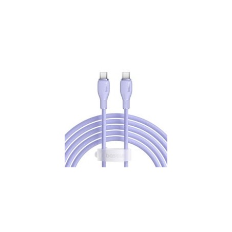 CABLE TIPO C-TIPO C 5A BASEUS 1.2M, 100W, COLOR MORADO