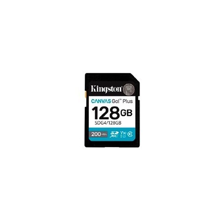 MEMORIA FLASH SD KINGSTON SDXC CANVAS GO PLUS 128GB 200MB/S C10 UHS-I U3 V30 (SDG4/128GB)