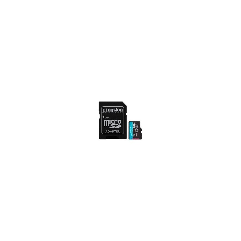 MEMORIA FLASH MICRO SD KINGSTON SDXC CANVAS GO PLUS 128GB 200MB/S UHS-I U3 V30 C/ADAPTADOR (SDCG4/128GB)