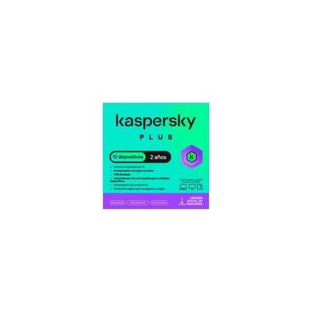 ESD KASPERSKY PLUS 10 DISP 5 CUENTAS KPM 2 AÑOS