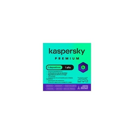 ESD KASPERSKY PREMIUM 3 DISP 2 CUENTAS KPM 1 AÑO