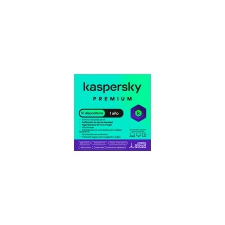 ESD KASPERSKY PREMIUM 10 DISP 5 CUENTAS KPM 1 AÑO