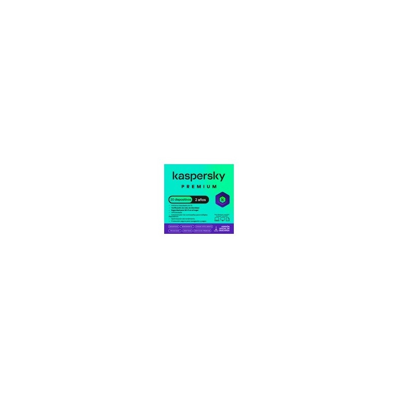 ESD KASPERSKY PREMIUM 20 DISP 10 CUENTAS KPM 2 AÑOS