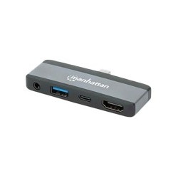 DOCKING/MANHATTAN/190404/DOCKING STATION USB-C 4 EN 1 ADAPTADOR PORTÁTIL