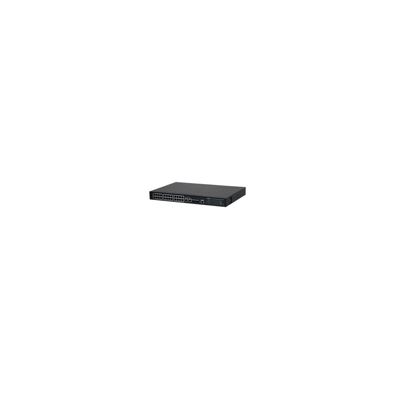 SWITCH/ DAHUA/ DH-S4228-24GT-360/ GIGABIT 24 PUERTOS ADMINISTRABLE/ CAPA 2/ 2 PUERTOS HI-POE/ REDUNDANCIA DE RED: STP/ RSTP/ TR