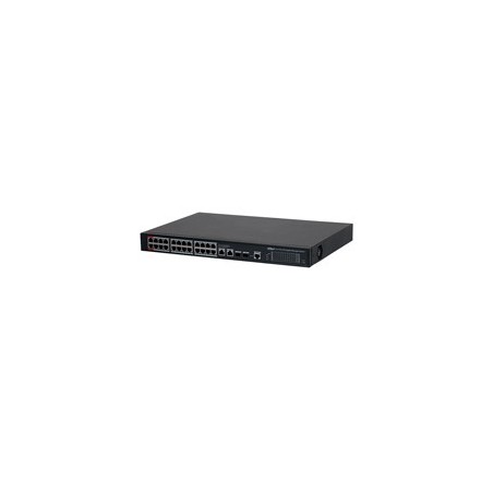 SWITCH/ DAHUA/ DH-S4228-24GT-360/ GIGABIT 24 PUERTOS ADMINISTRABLE/ CAPA 2/ 2 PUERTOS HI-POE/ REDUNDANCIA DE RED: STP/ RSTP/ TR