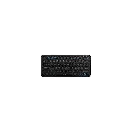TECLADO / VORAGO / KBW-400, SLIM REGARGABLE TIPO C 2 BLUETOOTH WIRELESS NEGRO