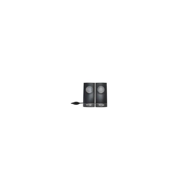 BOCINAS / VORAGO / SPK-106, NEGRO USB PASIVAS PARA COMPUTADORA 2.0