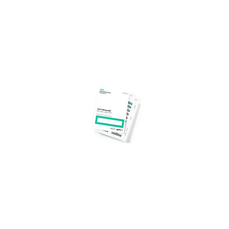 PAQUETE DE ETIQUETAS CON CODIGO DE BARRAS HP LTO-7 ULTRIUM RW