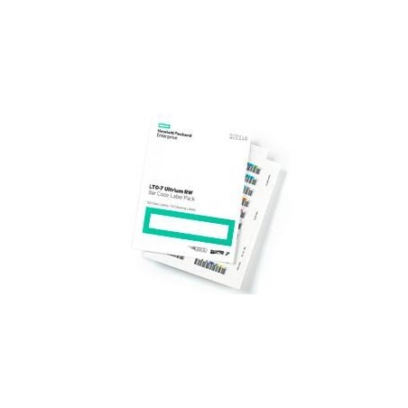 PAQUETE DE ETIQUETAS CON CODIGO DE BARRAS HP LTO-7 ULTRIUM RW