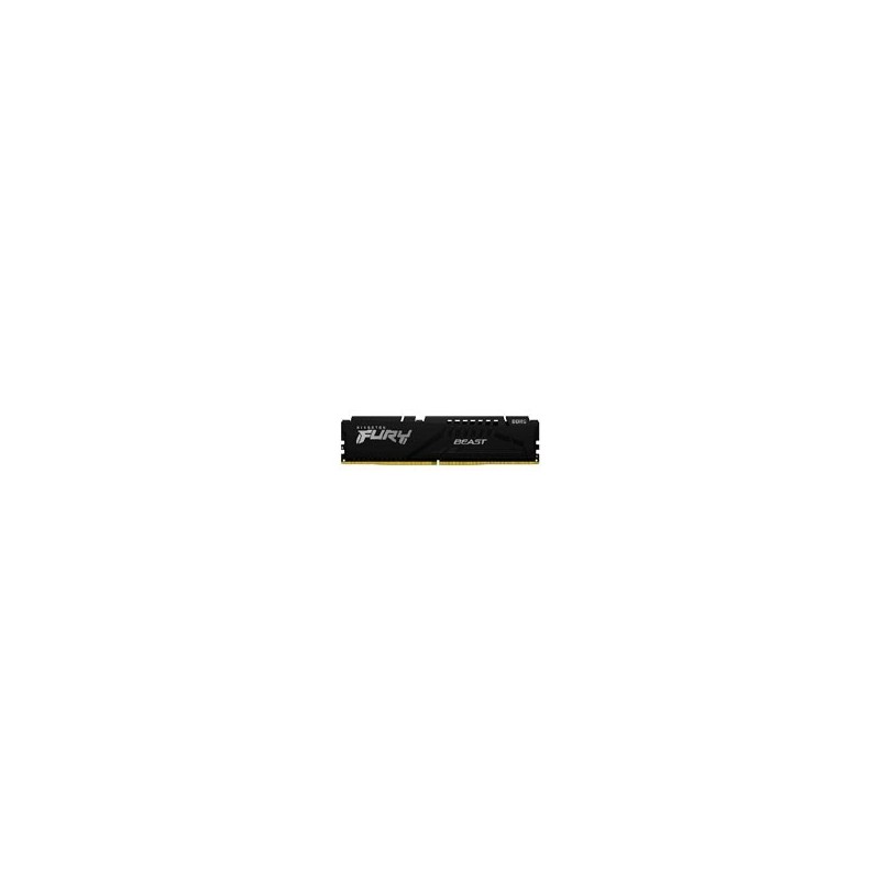 MEMORIA RAM KINGSTON DIMM DDR5 8GB 5200MT/S FURY BEAST BLACK CL40 288PIN 1.25V C/DISIPADOR DE CALOR P/PC/GAMER/ALTO RENDIMIENTO