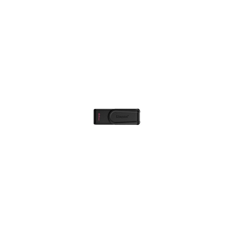 MEMORIA FLASH USB KINGSTON DATA TRAVELER EXODIA S 64GB GEN 1 3.2 TIPO A C/TAPA GIRATORIA NEGRO DTXS/64GB