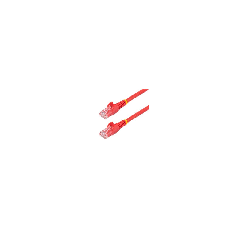 CABLE DE RED DE 0.5M ROJO CAT6 UTP ETHERNET GIGABIT RJ45 SIN ENGANCHES STARTECH