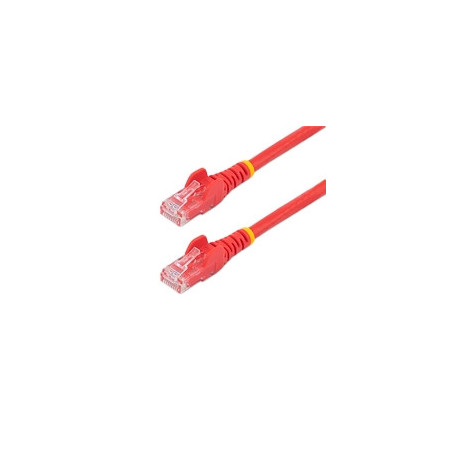 CABLE DE RED DE 0.5M ROJO CAT6 UTP ETHERNET GIGABIT RJ45 SIN ENGANCHES STARTECH