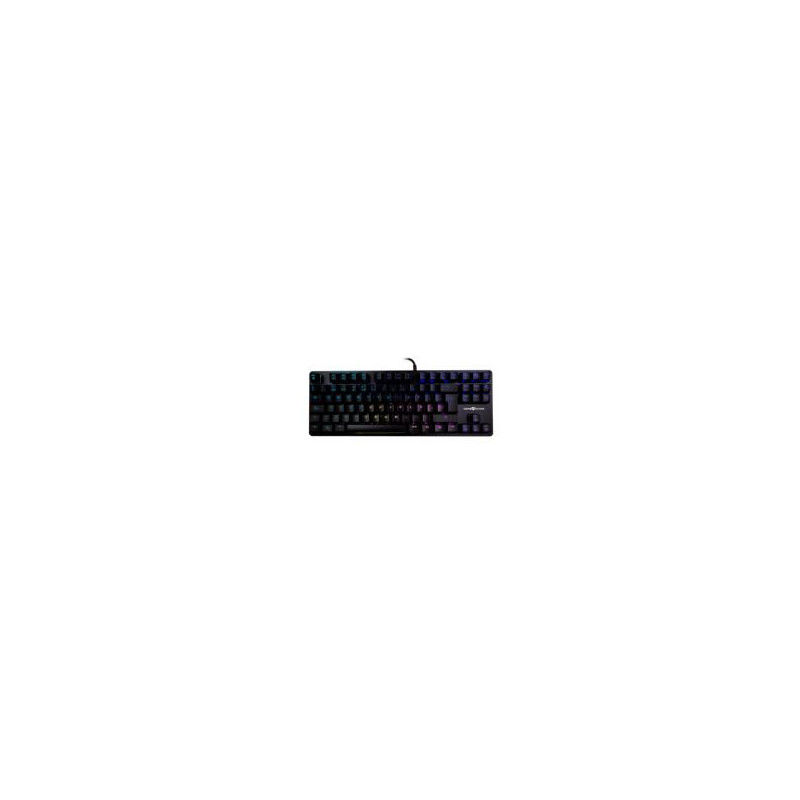 TECLADO MECÁNICO TKL  / GAME FACTOR /  KBG500-BL, RGB, TENKEYLESS, USB NEGRO
