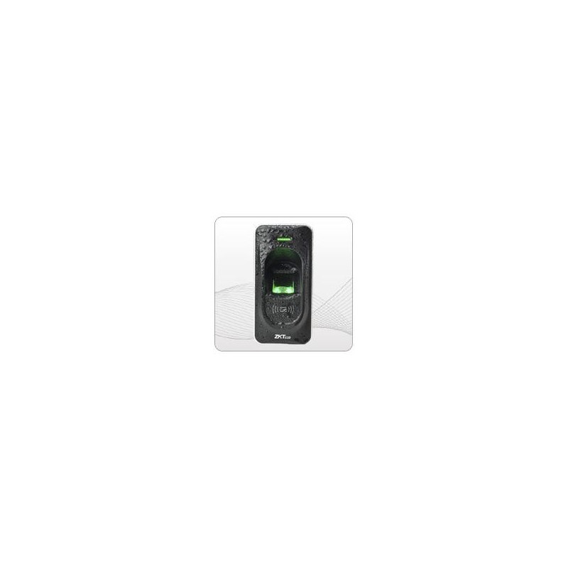 LECTOR ZK ESCLAVO DE HUELLA / TARJETAS ID / PARA INTEMPERIE / COMUNICACIÓN RS485 / CLASIFICACIÓN IP65 / REQUIERE PANEL PARA FU