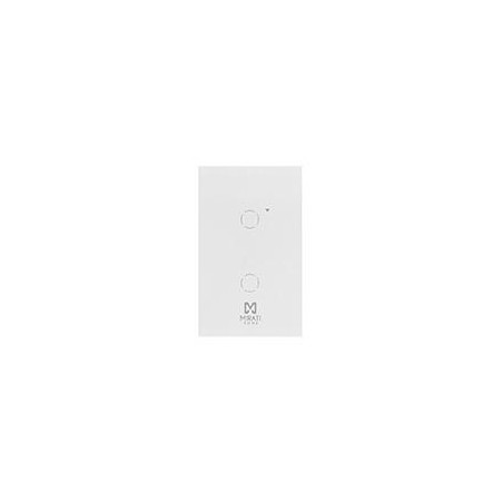APAGADOR INTELIGENTE DE PARED MIRATI DE 2 APAGADORES TOUCH WIFI 2.4HZ BLUETOOTH // COMPATIBLE CON ANDROID E IOS // FUNCIONA CON