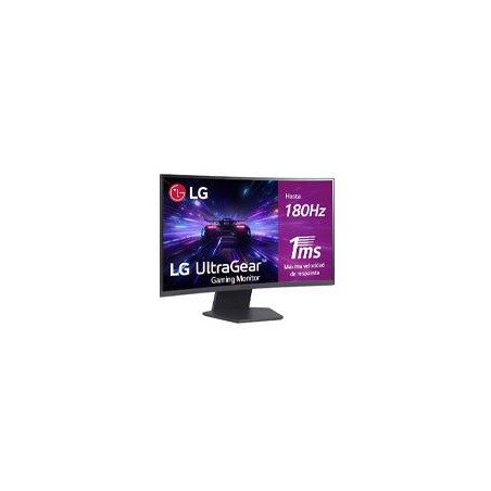 MONITOR PC LG 27GS60QC-B GAMING ULTRAGEAR 27 CURVO QHD, AMD FREE SYNC, 180HZ, PANEL VA, ASPECTO 16:9, 2560X1440, TR 1MS, 3000:1