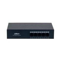 SWITCH/ DAHUA/ DH-PFS3005-4GT-36 CON 4 PTO GIGABIT POE Y 1 PTO RJ45 10/100/1000 MBPS. OFRECE PROTECCION CONTRA DESCARGAS ELECTR