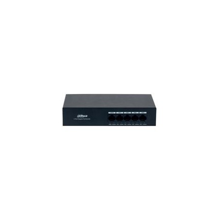 SWITCH/ DAHUA/ DH-PFS3005-4GT-36 CON 4 PTO GIGABIT POE Y 1 PTO RJ45 10/100/1000 MBPS. OFRECE PROTECCION CONTRA DESCARGAS ELECTR