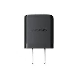 CARGADOR DE PARED BASEUS, CARGA RAPIDA TIPO C 30W, COLOR NEGRO