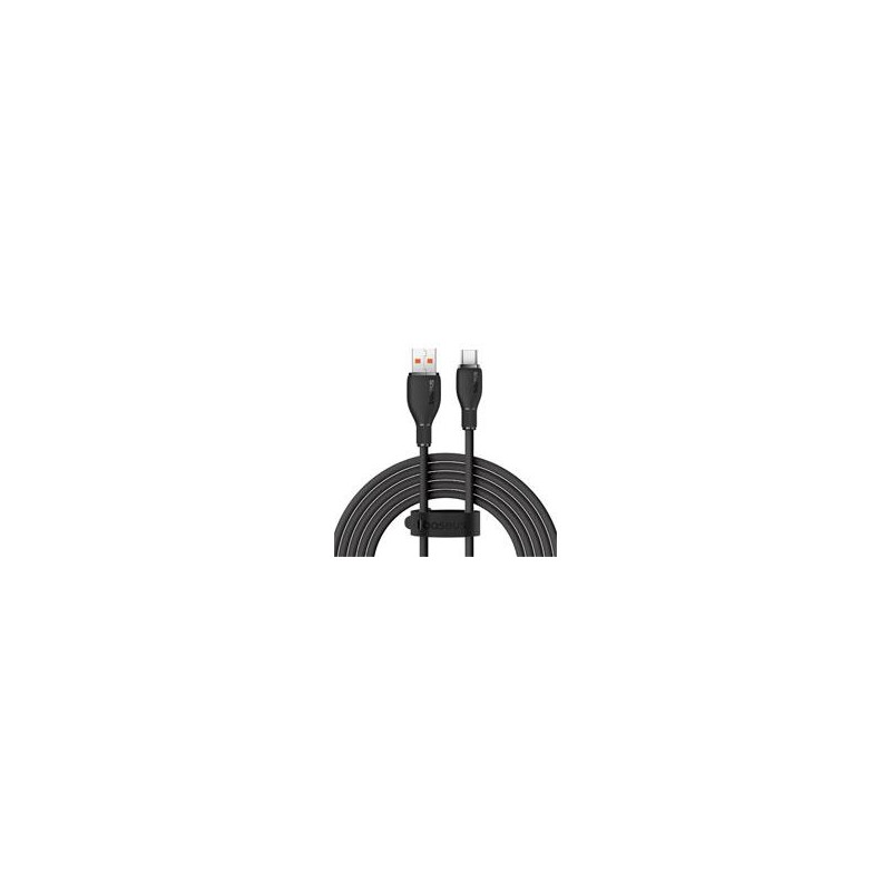 CABLE USB A TIPO C 6A BASEUS 2 MTS, 100W, COLOR NEGRO