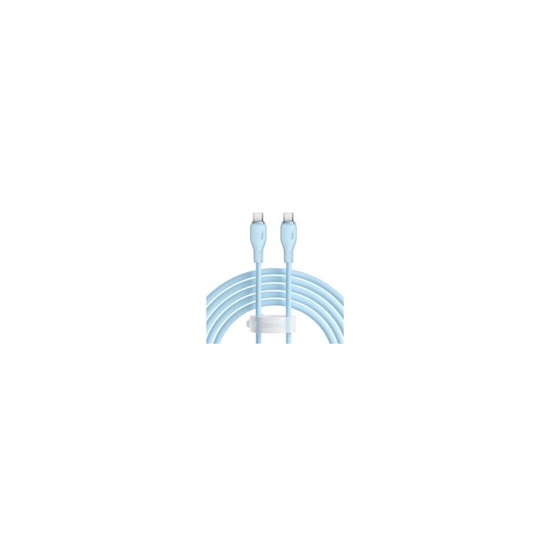 CABLE TIPO C-TIPO C 5A BASEUS 1.2M, 100W, COLOR AZUL